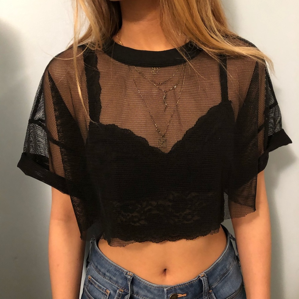 Black Fishnet Top